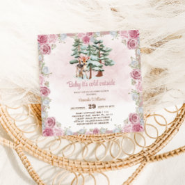 Convites Chá De Bebê De Deer Floral Cute