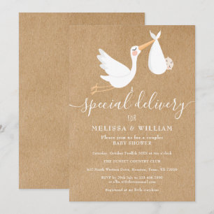 Convites Chá de Bebê de Entrega Especial para Casais / Spri