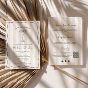 Convites Chá de Bebê de Espresso Martini da Love Is Brewing