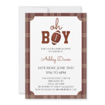 Chá de Bebê de Futebol Gingham