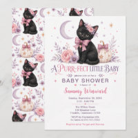 Chá de Bebê de Gatinho Preto Menina Perfeita