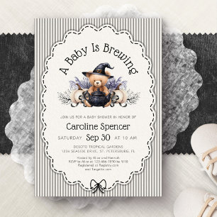 Convites Chá de Bebê de Halloween Baby Brewing