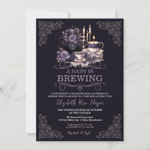 Convites Chá de Bebê de Halloween Cerveja Vintage Gothic