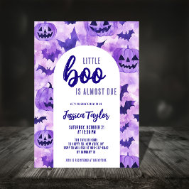 Convites Chá de Bebê de Halloween do Morcego de Abóbora Rox