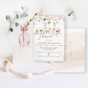Convites Chá de Bebê de Jardim de Flores Silvestres Elegant