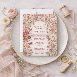 Convites Chá de Bebê de Jardim Floral Vintage