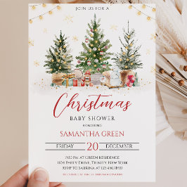 Convites Chá de Bebê de Natal