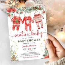 Chá de Bebê de Natal Santa Baby