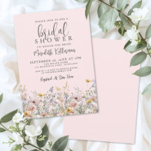 Chá de Bebê de Noiva com Flores Silvestres Rosa Co
