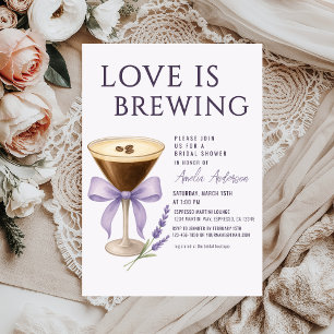 Convites Chá de Bebê de Noiva Espresso Martini