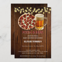 Chá de Bebê de Pizza Rústica & Cerveja