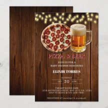 Chá de Bebê de Pizza Rústica & Cerveja