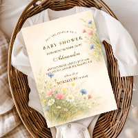 Chá de Bebê de Prado de Flores Silvestres da Prima