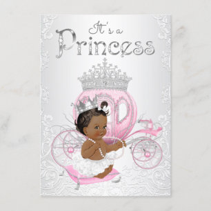 Convites Chá de Bebê de Princesa Afro-Americana