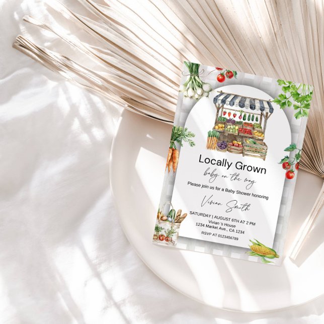 Convites Chá de Bebê de Produtos Locais – Fofo Da Fazenda à (Criador carregado)