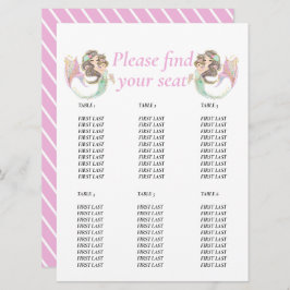 Convites Chá de bebê de sereia sob o mar Gráfico de tabela