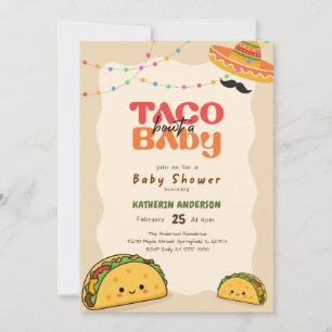Convites Chá de Bebê de Taco Mexicano Neutro em Gênero