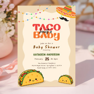 Convites Chá de Bebê de Taco Mexicano Neutro em Gênero