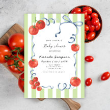 Chá de Bebê de Tomate em Aquarela