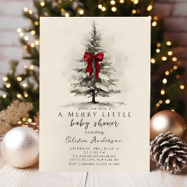 Convites Chá de Bebê de um Natal Feliz