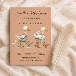 Convites Chá de Bebê do 2º Bebê Silly Goose