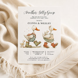 Convites Chá de Bebê do 2º Bebê Silly Goose
