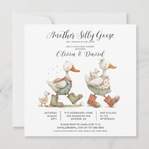 Convites Chá de Bebê do 2º Bebê Silly Goose