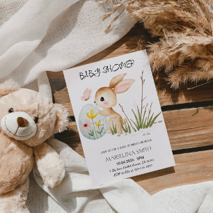 Convites Chá de Bebê do Coelho de Páscoa - Coelhinho Pastel