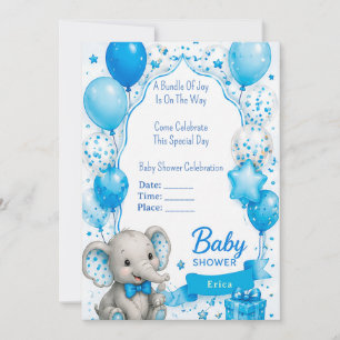 Convites Chá de Bebê do Elefante Adorável 🐘