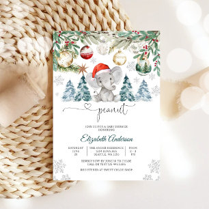 Convites Chá de Bebê do Elefante de Inverno