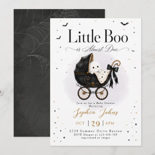 Convites Chá de Bebê do Little Boo é quase Dia das Bruxas