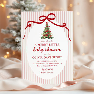Convites Chá de Bebê do Merry Little Coquette Árvore de Nat