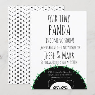 Convites Chá de Bebê do Panda Curioso Fofo