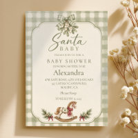 Chá de Bebê do Papai Noel em Xadrez Sage