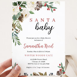 Convites Chá de Bebê do Papai Noel Neutro em Gênero Natal