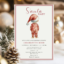 Chá de Bebê do Papai Noel Vintage Natal