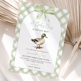 Convites Chá de Bebê do Pato Mallard Menino