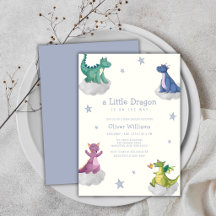 Chá de Bebê do Pequeno Dragão Mágico Boho