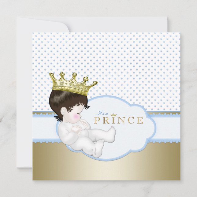 Convites Chá de Bebê do Príncipe Doce (Frente)