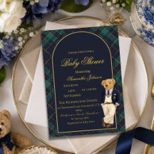 Chá de Bebê do Ursinho Teddy Préppy de Família Tra
