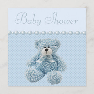 Convites Chá de Bebê do Urso Azul