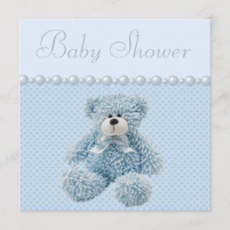 Convites Chá de Bebê do Urso Azul
