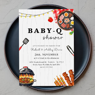 Convites Chá de Bebê do Verão no Quintal Baby Q