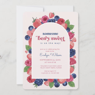 Convites Chá de Bebê Doce Fruta Aquarela