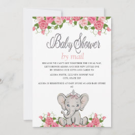 Convites Chá de Bebê Elefante Bebê por Correio