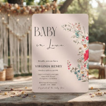 Chá de Bebê Elegante Boho Flor Silvestre