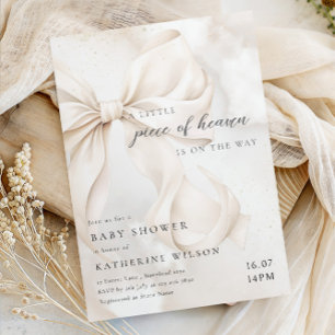 Convites Chá de Bebê Elegante e Neutro em Nuvens