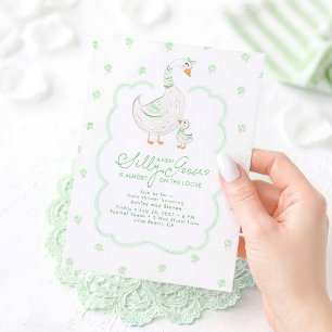 Convites Chá de Bebê Elegante e Neutro Silly Goose