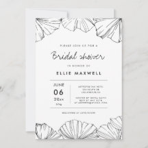 Chá de Bebê elegante minimalista Ginkgo Biloba
