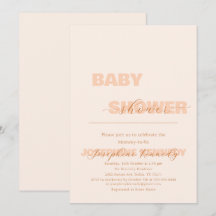 Chá de Bebê Elegante Minimalista Quente e Neutro